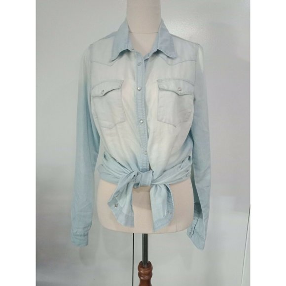 Dotti - Denim Shirt - Blue and White - Size 8 - Picture 2 of 5